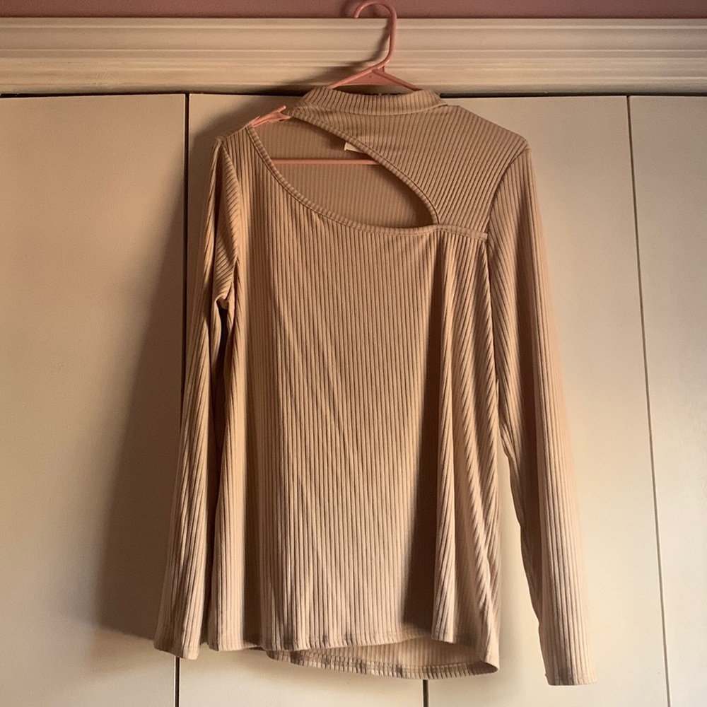 Beautiful beige open neck top